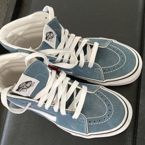 Authentic Vans Sk8-Hi Shoes (Blue Mirage/True White)